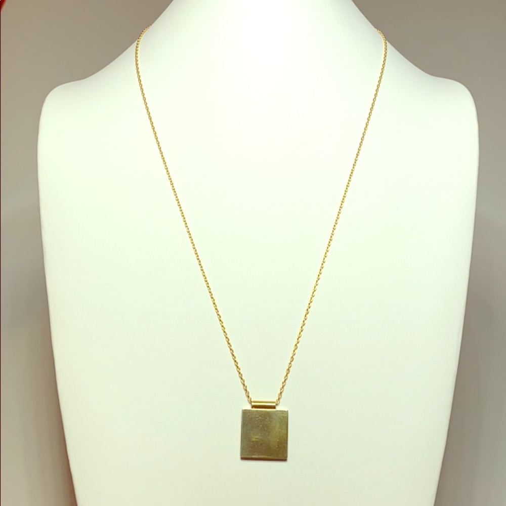 NWOT Another Feather Square Pendant Necklace